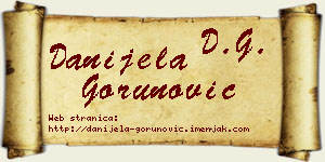 Danijela Gorunović vizit kartica